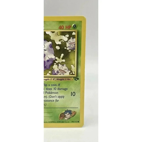 Koga's Koffing 79/132 Gym Challenge Vintage 2000 Non Holo Pokemon‎ Card LP - Picture 3 of 6